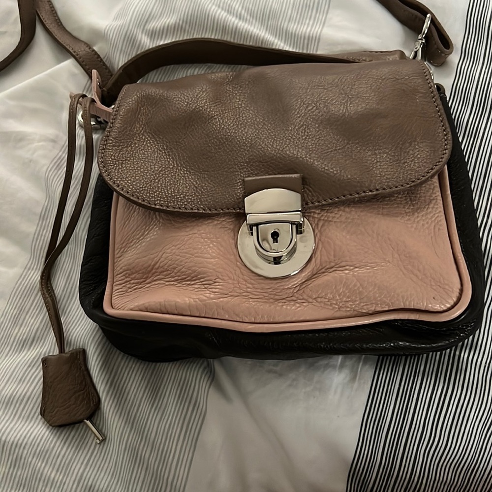 Roots vintage leather cross body handbag